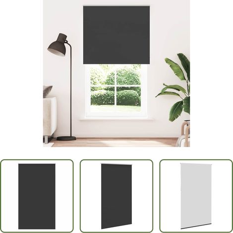Sichtschutz -  Verdunkelungsrollo Schwarz 135x210 cm Stoffbreite 131,6 cm (1/5)