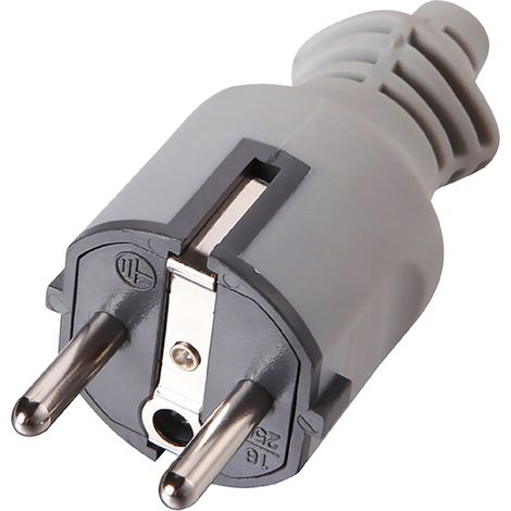 SPINA SCHUKO IN GOMMA 2P+T16A - art.71929- 5 pezzi  - ELECTRALINE