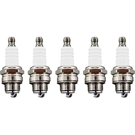 Lot de 5 bougies d'allumage pour tronçonneuses Stihl 024 026 026C MS240 MS260 MS260C – Remplace Bosch WSR-6F – Compatible pour usage pro (1/4)