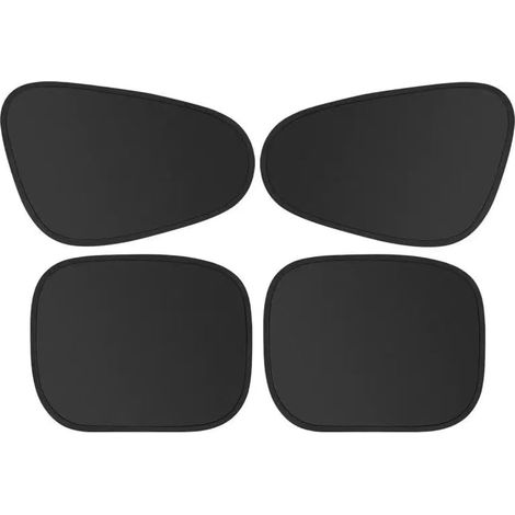 Pare-soleil de voiture (lot de 4), protection UV pour vitres de voiture, occultant et thermique, idéal pour les bébés, les enfants et les animaux domestiques, noir. (1/5)