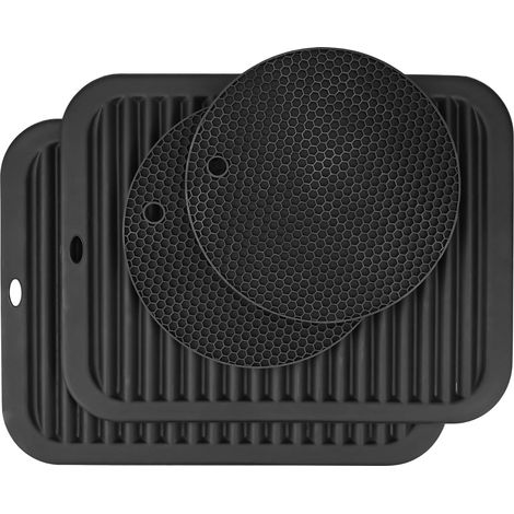 Set de 4 tapis silicone 30 x 23 cm et 17,2 cm résistants à la chaleur (1/5)
