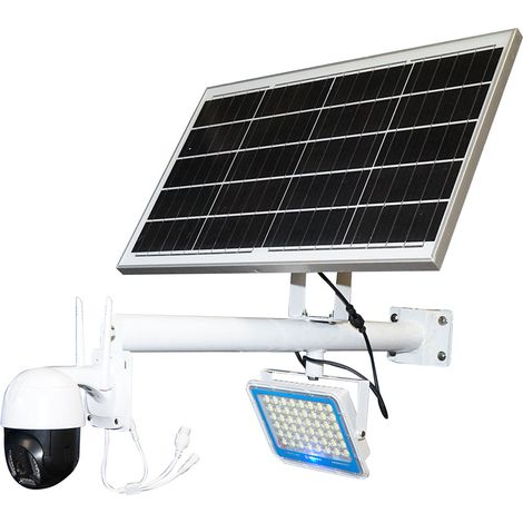 Lampada LED da 200 W con pannello solare da 50 W e telecamera di sorveglianza Wi-Fi Breckner Germany (1/5)