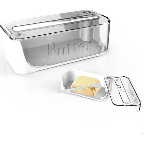 BelleRise - Beurrier — Grand récipient de conservation pour beurre avec couvercle en plastique (1/5)
