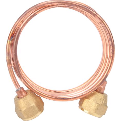 Tube capillaire souple en cuivre 2,8 mm G1/4" pour pièces de réfrigération (1500 mm) (1/5)