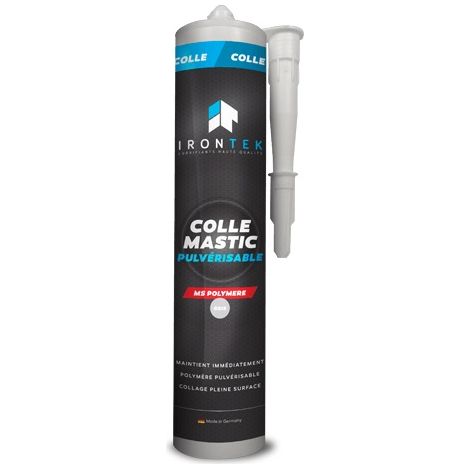 IRONTEK - Colle Mastic Pulvérisable gris - 310 ml - IT121 - Ce produit de marque IRONTEK est neuf.