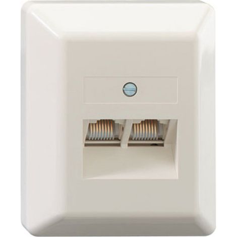 RUTENBECK Rutenbeck Anschlussdose UAE8/8(8/8) LSA AP reinweiß (130 111 12)