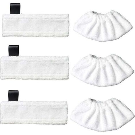 3 chiffons microfibres et 3 kits de chiffons microfibres pour Kärcher SC5/SC4/SC3/SC2 /SC1, chiffons de rechange pour nettoyeurs vapeur Kärcher EasyFix (1/4)