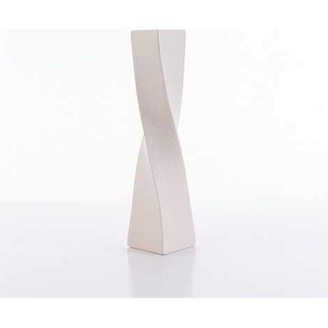 RISO DEKORATIVE VASE 9 X 9 X 39 CM CREME (1/3)