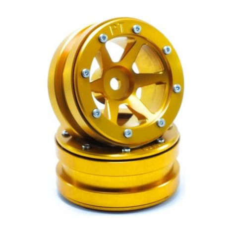 Beadlock Wheels PT- Slingshot Gold/Gold 1.9