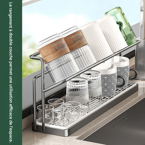 Porte - gobelets tasses d'asphalte rack table à manger comptoir tasses à eau tasses à thé tasses à café rack de rangement armoire à manger