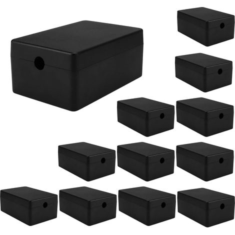 Boite Derivation, 12 Pièces Boitier de Câble étanche, 60 × 40 × 25 mm Mini Boite de Dérivation, Noir, Matériau ABS, pour Une Utilisation Intérieure et Extérieure (1/5)