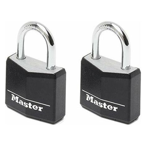 MASTERLOCK Lot de 2 cadenas aluminium 30mm couverture vinyle
