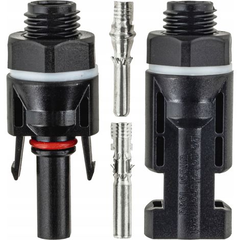 Stecker +/- MC4 2,5-10 mm² Montage für Verteiler Komplettset Solar APV (1/3)