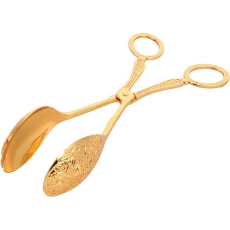 Pinces à gâteau gravées vintage Pinces à salade Dessert Outils de cuisson Accessoires de cuisine