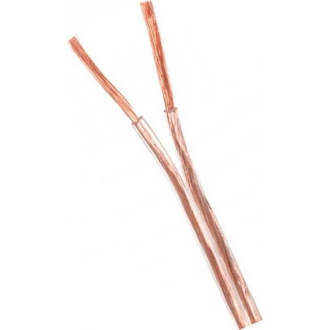 Rollo 100mts cable paralelo 2X1 mm² Transparente CCA