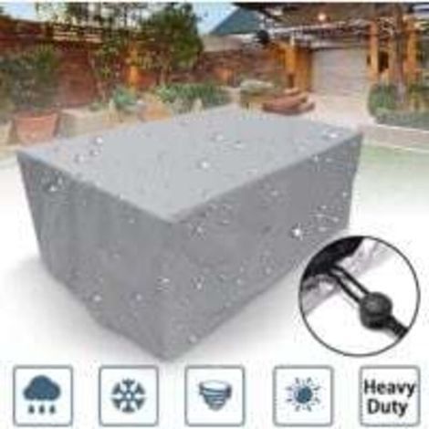 Housse de protection imperméable pour meubles de jardin, fabriquée en tissu Oxford 210D très résistant, résistante au froid et au vent, protection UV avec cordon de serrage, 200 x 100 x 120 cm (1/5)