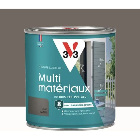 Peinture extérieure V33 Multi-matériaux Satin Taupe 0,5 L (1/3)