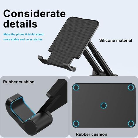 Ce joli support de bureau en alliage d'aluminium est robuste et durable, fabriqué en acier inoxydable de haute qualité et offre un visionnage multi-angles, ce qui le rend pratique pour une utilisation (1/4)