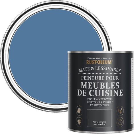 Peinture Bleue pour Meubles de Cuisine, Finition Mate - Soie Bleue 750ml (1/5)