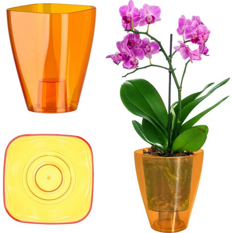 Housse de Pot de Fleurs, Design Élégant, Compatibilité Universelle, Orange, Petit-a (1/2)