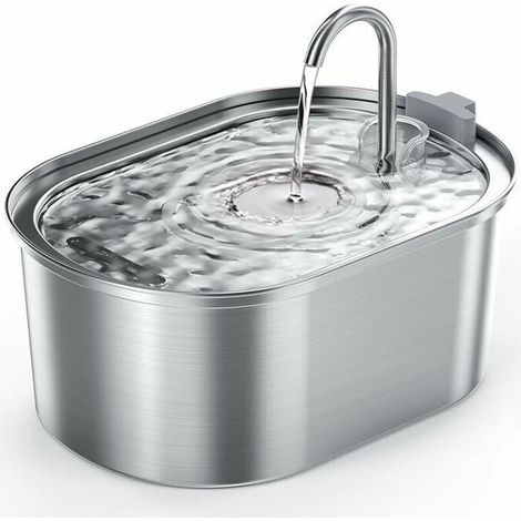 Trinkbrunnen für Katzen aus Edelstahl, 3,2 l, automatischer Trinkbrunnen mit leiser Pumpe, spülmaschinenfest, geeignet für mehrere Haustiere (1/5)