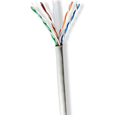 Bobina de cable cat6 solido uutp cca 3050 m para interior redondo pvc gris caja de acceso (1/2)