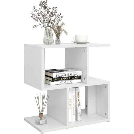 Table de chevet Table console / Blanc 50x30x51,5 cm Aggloméré (1/5)