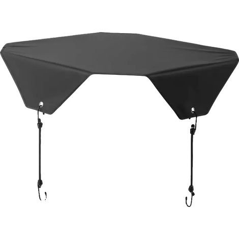 Funda para aire acondicionado exterior, resistente a la intemperie, ajuste universal, color negro. (1/2)