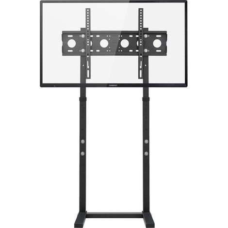 Unho – Support TV sur pied pour écrans 32-65 pouces – Fixation VESA 600x400 – Charge 40kg – Acier laminé à froid – Hauteur réglable (1/5)