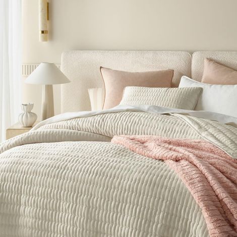 Dessus de lit Beige 170 x 210 cm (1/5)