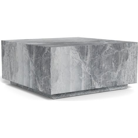Mesa de centro Norsica 861, Gris, 42x90x90cm, Diámetro: 0, MDF, Angular