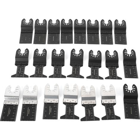 Kit de 22 lames de scie oscillantes pour la coupe précise du métal, du bois et du plastique (1/5)