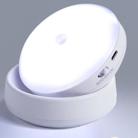 Veilleuse - Capteur De Mouvement - Rechargeable - Pour Escaliers Couloirs Et Placards - 1 Pièce (1/4)