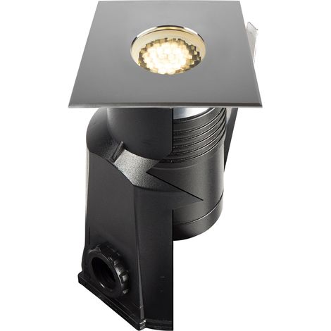 Encastré de sol extérieur ZEPH 1 24V carré inox 3000K 132lm 2W - EUROPOLE - 55062