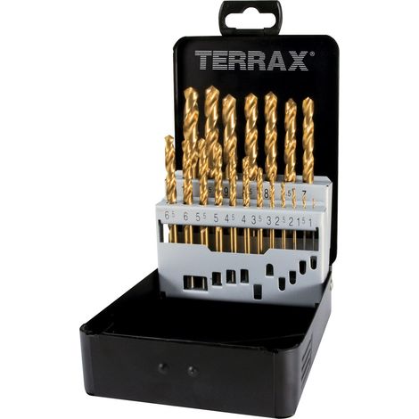 Sourcing Terrax HSS TiN set di 19 punte dorate (1/2)