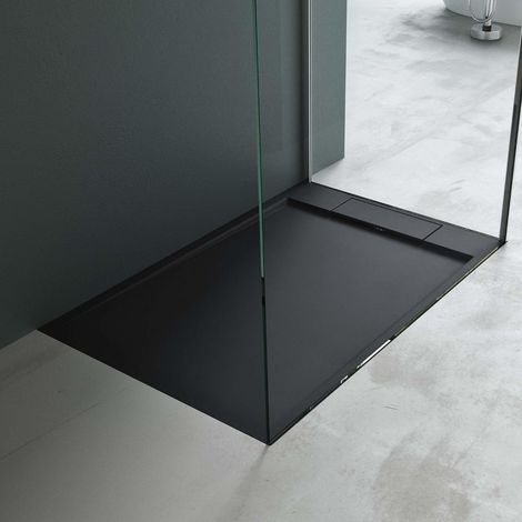 Mai & Mai Duschwanne Duschtasse aus Mineralguss BxTxH: 90x120x4cm Mineralgusswanne Anthrazit Matt Geoma04