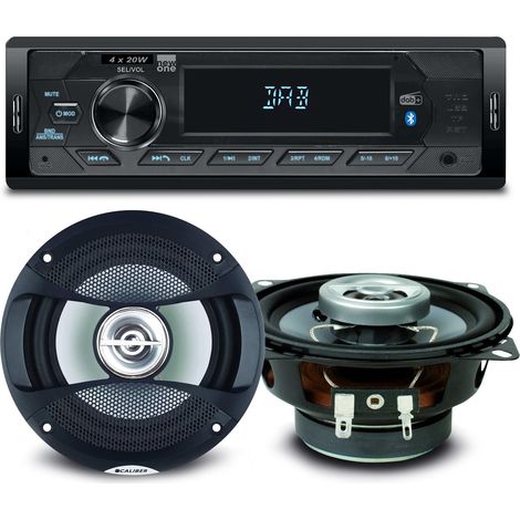 Pack sono voiture Auto Radio NewOne AR390DAB 80 Watts + 2 haut parleurs 10cm 80W