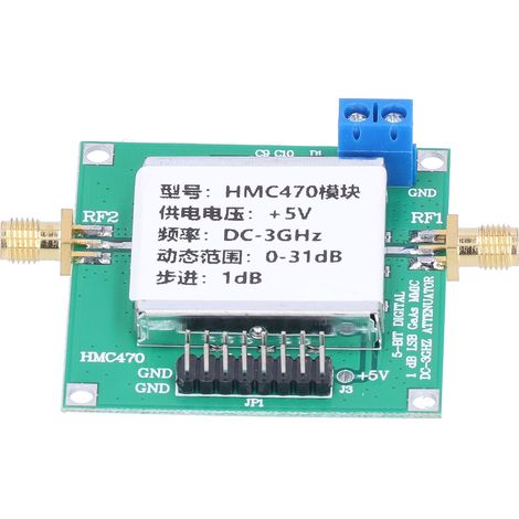 Module atténuateur RF numérique HMC470 27 dBm 7 V, sans atténuation, avec dissipation thermique, carte d'atténuateur RF (1/5)