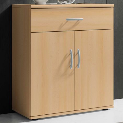 Commode Viviane 60cm avec 2 portes & 1 tiroir - hêtre (1/5)