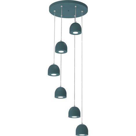 LUMICOM  CAMPANELLA Sospensione compo, 6X GU10, max 33W, metallo, blu, D.40cm (1/2)