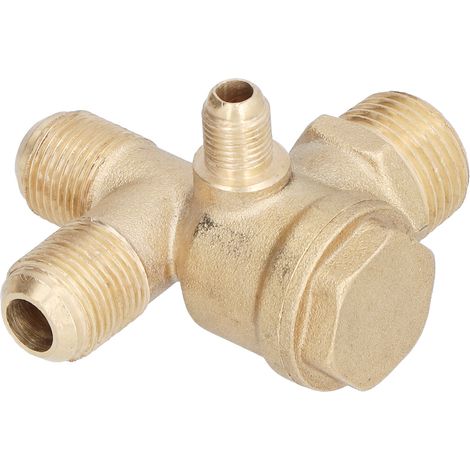 4-Wege-Rückschlagventil, Gewinde, Kupferguss, elektrisch angetrieben, für Luftkompressoren, Zubehör 21 x 16 x 16 x 10 mm (1/5)