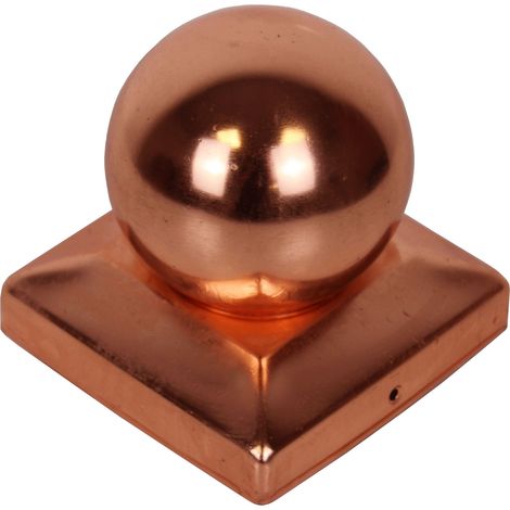 Pfostenkappe Kupfer 71 mm Kugel Abdeckkappe für Pfosten 7 x 7 cm