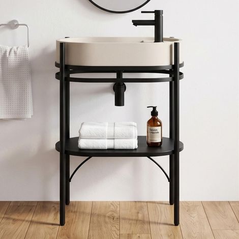 Waschtisch 55cm Betonbecken & Wasserhahn LUCIA (1/5)