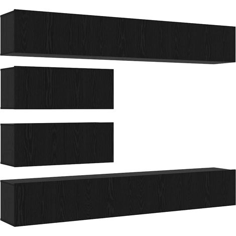 Maison Exclusive - Ensemble meuble TV 6 pcs Chêne noir Bois d'ingénierie
