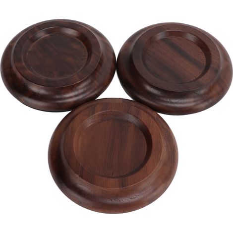 3 patins antidérapants pour piano droit, protection parquet bois dur, couleur noyer (1/5)