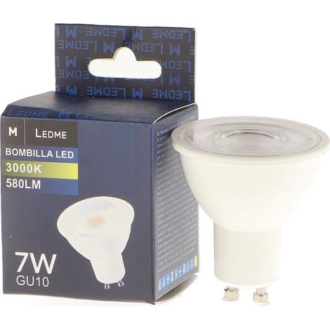 Ampoule LED GU10 Smd Plus 7W 100º 6000K - Ledme - LM7074 (1/5)