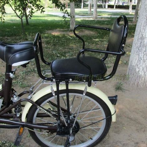 Siège arrière pour vélo électrique, siège enfant VTT avec barrière haute (1/4)