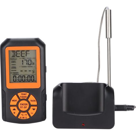 Thermomètre de Cuisson Sans Fil 100m avec Sonde pour Barbecue, Fumoir et Four (1/5)