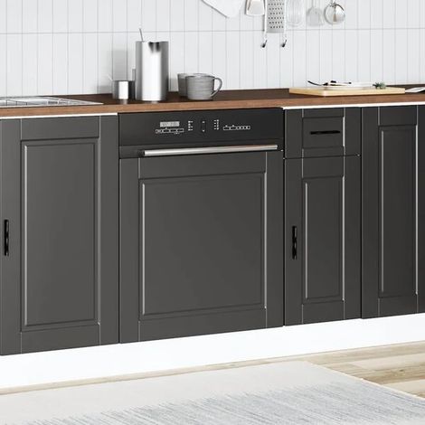 Panneau de Porte pour Lave-Vaisselle, 60 x 57 cm, Épaisseur 1.5 cm, Noir Mat, Design Moderne et Élégant, Compatible avec la Plupart des Modèles Standards (1/5)