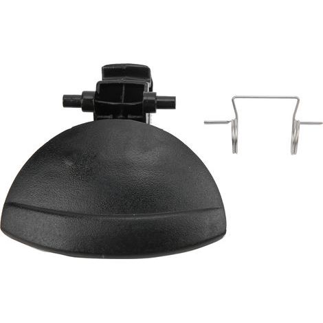 Glove box lid handle with spring replacement, black, for Citroen C4 2004-2010 (1/5)